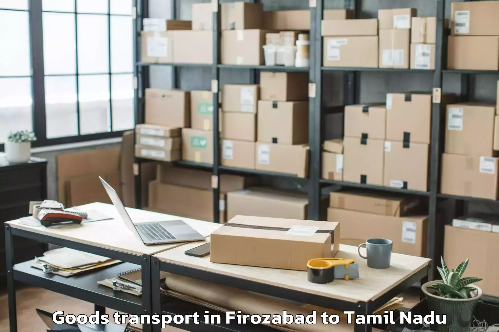 Trusted Firozabad to Tuticorin Port Goods Transport